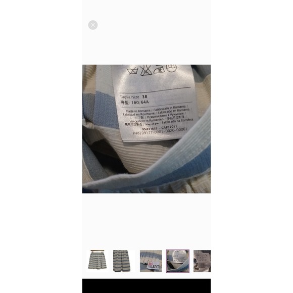 Red Valentino Stripes Pleated Mini Skirt Sz 38/M - Picture 4 of 6